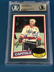 MIKE GARTNER Signed 1980-81 TOPPS ROOKIE Card #195 Beckett Authenticated BAS
