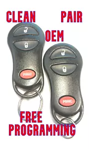 2X 100% OEM 2001-2005 PT Cruiser Mando a Distancia Llavero - Transmisor de 3 Botones 04671641 - Imagen 1 de 6