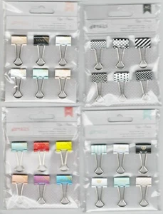 Am Crafts DETAILS Binder Clips~U CHOOSE~Super Cute! Quick Ship! - Picture 1 of 4