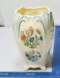 Vaso R B Bernarda fiori bocca larga piedi dipinto a mano Portogallo ALCUNE CREPE - Foto 1 di 11