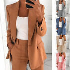 Sleeve Long Size Plus Collar Coat Jacket Ladies Suit Blazer Work Formal Womens