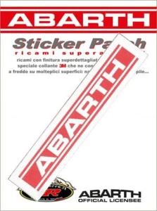 TOPPA ADESIVA ORIGINALE SCRITTA ABARTH STICKER PATCH DA CUCIRE - Foto 1 di 1