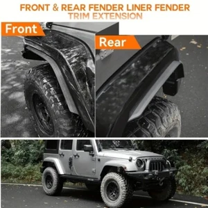 FENDER FLARE EXTENSIONS Fits JEEP WRANGLER JK 2007-2017 (2&4DOORS) - Picture 1 of 18