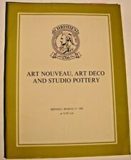 Christie's Catalog March 17, 1980 Nouveau Deco Studio Pottery tiffany lucie rie