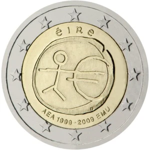 Ireland - 2 Euro Commemorative 2009  10 Years of EMU – EMU  - UNC FREE SHIPPING - Picture 1 of 3