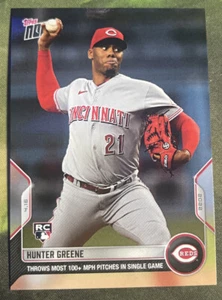 Hunter Greene - Topps Now 2022 n. 61 più lanci MPH da 100+ MPH in un gioco - Rossi - Foto 1 di 2