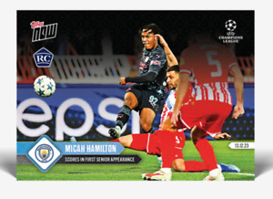 2023 Topps Now Champions League Micah Hamilton Manchester City ROOKIE ON HAND
