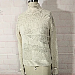  Suki Alpaka Pullover Elfenbein Langarm Stehkragen XS Free People  - Bild 1 von 4