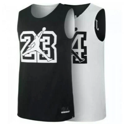 Air Jordan Jersey Mens Size Small Jesus Shuttlesworth Black White Reversible   - Image 1 of 4