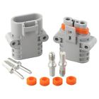 Pair of FOR Anderson 50 Amp 600V 6 AWG Grey Forklift Cable Power Connectors