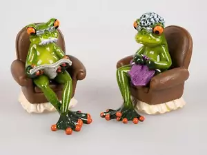 2er Set Froschhausen Frösche Oma & Opa im Sessel Formano Froschhausen - Bild 1 von 1