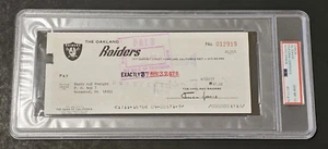 Rare 1977 AL DAVIS Signed OAKLAND RAIDERS Check-HALL OF FAME-PSA 10 - Picture 1 of 9