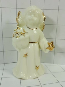 Angel holding a stair figure Collector Bell White & Gold with year 2001 #433 - Picture 1 of 3