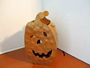 7" KUPFER JACK-O-LATERNE Kürbis HALLOWEEN TEELICHT KERZENHALTER - Bild 1 von 3