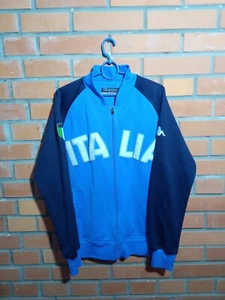 Italy Team Training Football Soccer Jacket Big Logo Kappa Blue Mens Size L - Picture 1 of 16
