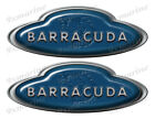Barracuda Boat Oval Sticker set - - Rendered to look puffy