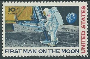 1969 STATI UNITI USATO POSTA AEREA PRIMO UOMO SULLA LUNA - RD53-8 - Picture 1 of 1