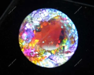 A++ Rainbow Mystic 59 Kt Topas Runde Form Zertifiziert Lose Edelstein - Bild 1 von 9