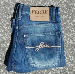 Vtg 1990s GF Ferre Designer Denim Blue Jeans Made in Italy Men's Size 31x32