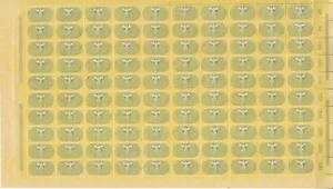 Stamp Germany Revenue Sheet WWII 3rd Reich War Era Medical 420 Invalid MNG - Picture 1 of 1