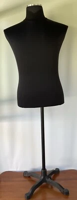 Vintage Male Torso Mannequin on Adjustable Metal Stand Clean !!! - Image 1 of 4