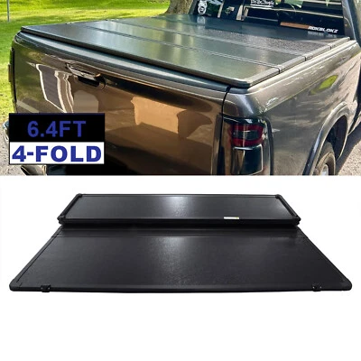 Fit For 2002-2024 Ram 1500 2500 3500 4-Fold Hard Tonneau Cover  6.4FT Foto 1 de 4
