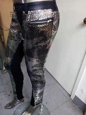 NEW bebe Addiction Sequin Pants~ HAND EMBELLISHED! - Image 1 of 4