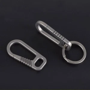 TC4 EDCTitanium Alloy Keychain Backpack Hanging Buckle Outdoor Key Carabiner - Picture 1 of 12