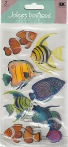 Jolee's Boutique Vellum Epoxy 3-D stickers TROPICAL FISH 84805 Fast FREE Ship! - Picture 1 of 1