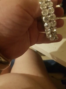 Diamonte/rhinestone Clear Stone Stackable Bracelet - Picture 1 of 3