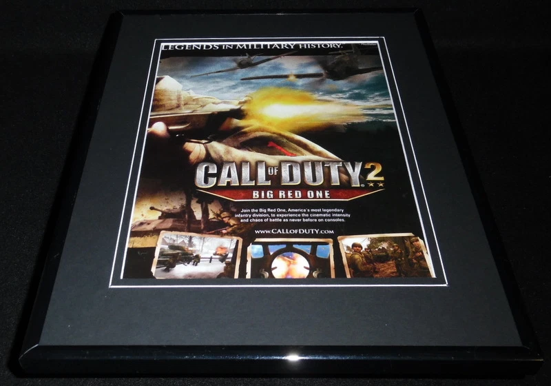 Call of Duty 2 2005 Xbox Playstation Framed 11x14 ORIGINAL Vintage Advertisement - Image 1 of 1