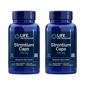 Life Extension Strontium Caps 750 mg Bone Health Support Supplement 90 Capsules - Picture 1 of 8