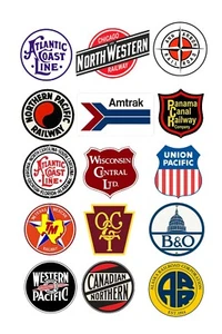1:87 HO scale model vintage train railroad signs - Picture 1 of 1
