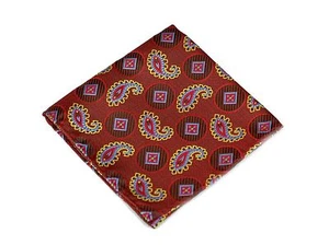 Lord R Colton Masterworks Pocket Square - Lost City Burgundy - $75 Retail New - Picture 1 of 3
