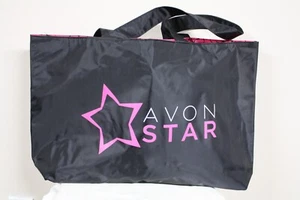 NEW Avon Star Large Representative Business Tote Bag Black & Pink - Picture 1 of 5