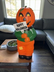 Vintage Halloween Don Piuma Testa di Zucca Spaventapasseri Soffia Stampo Unione 1995 - Foto 1 di 6