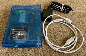 Disque dur externe USB Iomega Zip 100 bleu translucide très bon état avec câbles + 60 disques - Photo 1/6