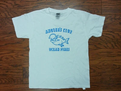 ANGLERS CLUB Ocean Pines Maryland Fishing t Shirt Youth Medium Boys OCEAN CITY - Image 1 of 4