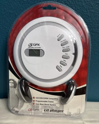 Reproductor de CD personal GPX CDP1805 portátil Discman auriculares con cable nuevos sellados Foto 1 de 4
