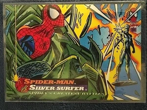 SPIDERMAN Vs SILVER SURFER 1994 Fleer Marvel Trade Card #104 PERFECT MINT COND👌 - Picture 1 of 4