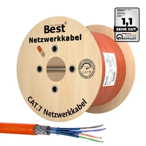 500 m CAT.7 Verlegekabel Gigabit Netzwerkkabel Kupfer LAN 1000Mhz S/FTP6 5 Kat.7 - Bild 1 von 7