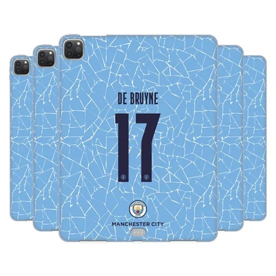MAN CITY FC 2020/21 PLAYERS HOME KIT GROUP 1 GEL CASE FOR APPLE SAMSUNG KINDLE - Image 1 of 4