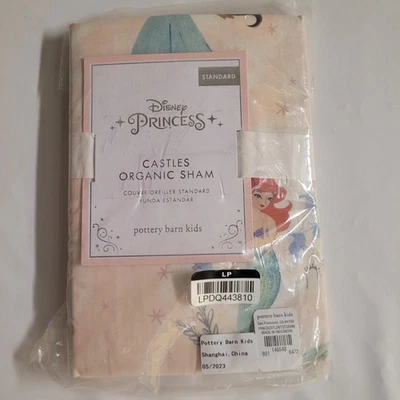 Almohada orgánica Pottery Barn Kids Disney Princess Castillos falsa nueva en paquete rara Foto 1 de 4