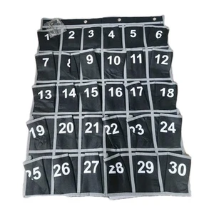 30-Pocket Numbered Classroom Cellphone Storage Calculator Holder Wall Door Mount - Picture 1 of 4