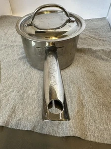 CUISINART STAINLESS STEEL HANDLED POT WITH LID~1-12qt Model 917-14 - Picture 1 of 21