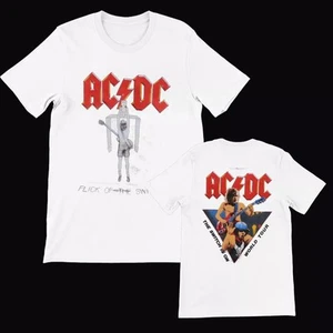 ACDC Flick Of The Switch Tour 1983 Unisex T-shirt 80s Rock Band - Picture 1 of 3