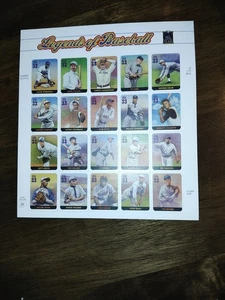 U.S. Stamps SC #3408. LEGENDS of BASEBALL. Pane of 20 Postage 33¢ Stamps - Picture 1 of 1