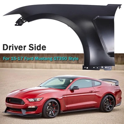 NEW Primed Left Fender For 2015-2017 Ford Mustang Ecoboost V6 GT GT350 Style - Imagem 1 de 4