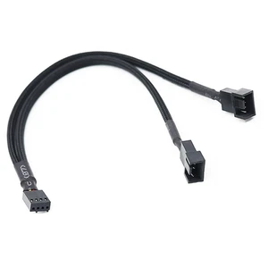 27cm 4Pin 1 To 2 Fan Extension Splitter Cable Adapter For Motherboard G - Photo 1/10