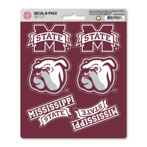 Mississippi State University Bulldogs - Set Of 6 Sticker Sheet - Picture 1 of 1